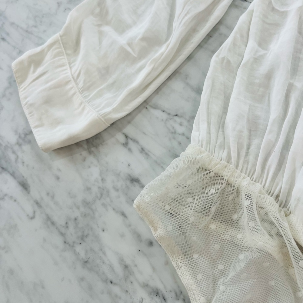 Free People Ladylike Lady Bodysuit White Medium - Picture 7 of 12